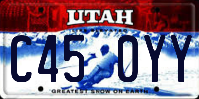 UT license plate C450YY