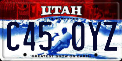UT license plate C450YZ