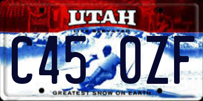 UT license plate C450ZF