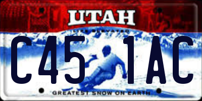 UT license plate C451AC