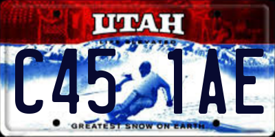 UT license plate C451AE