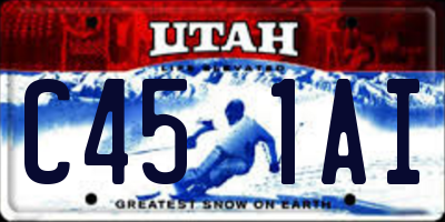 UT license plate C451AI