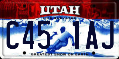 UT license plate C451AJ