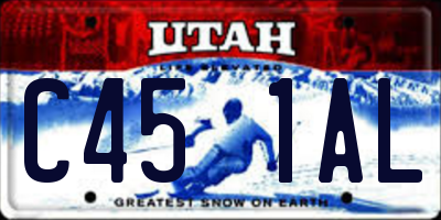 UT license plate C451AL