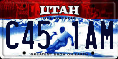 UT license plate C451AM