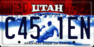 UT license plate C451EN