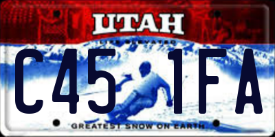 UT license plate C451FA