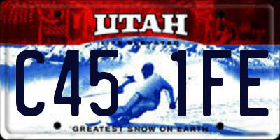 UT license plate C451FE