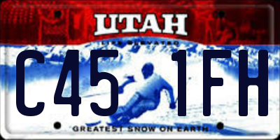 UT license plate C451FH