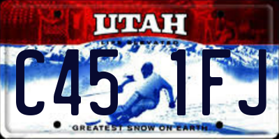 UT license plate C451FJ