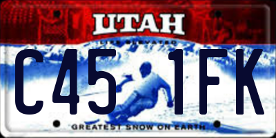 UT license plate C451FK