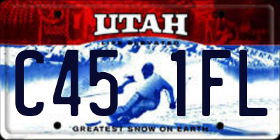 UT license plate C451FL
