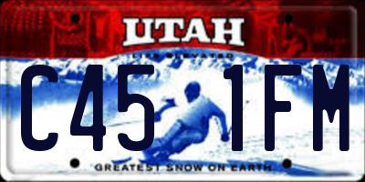 UT license plate C451FM