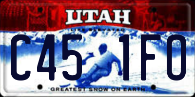 UT license plate C451FO