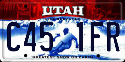 UT license plate C451FR