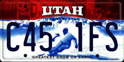 UT license plate C451FS