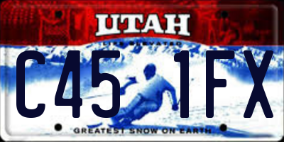 UT license plate C451FX