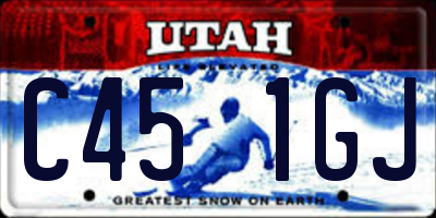 UT license plate C451GJ