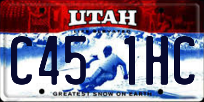 UT license plate C451HC