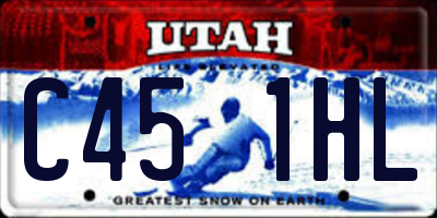 UT license plate C451HL