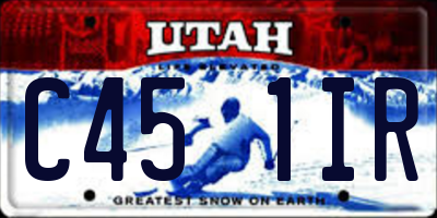 UT license plate C451IR