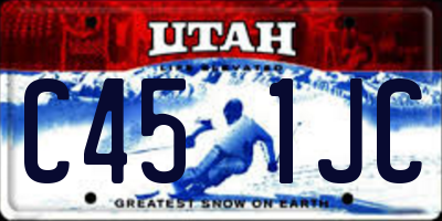 UT license plate C451JC