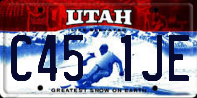UT license plate C451JE