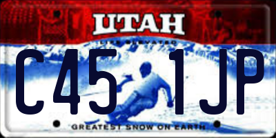 UT license plate C451JP