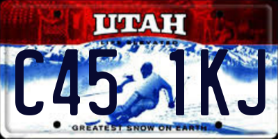 UT license plate C451KJ