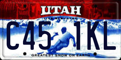 UT license plate C451KL