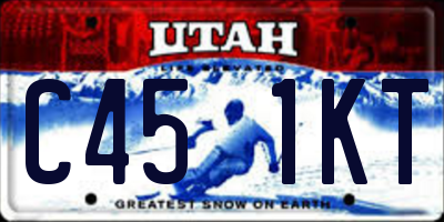 UT license plate C451KT