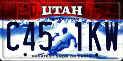 UT license plate C451KW