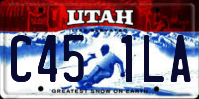 UT license plate C451LA