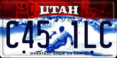 UT license plate C451LC