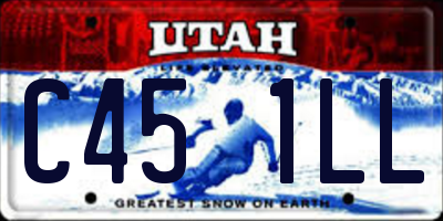 UT license plate C451LL