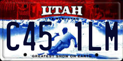 UT license plate C451LM