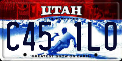 UT license plate C451LO