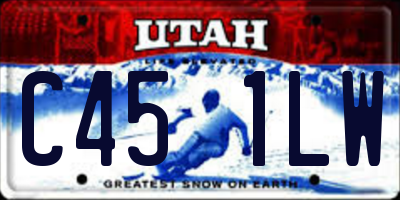 UT license plate C451LW