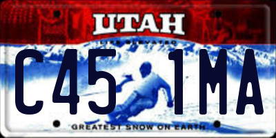 UT license plate C451MA