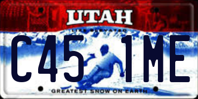 UT license plate C451ME