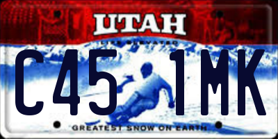 UT license plate C451MK