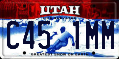 UT license plate C451MM