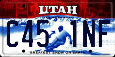 UT license plate C451NF
