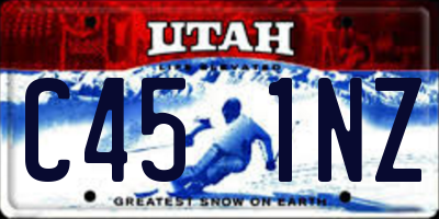 UT license plate C451NZ