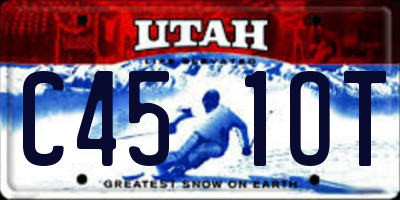 UT license plate C451OT
