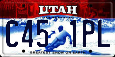 UT license plate C451PL
