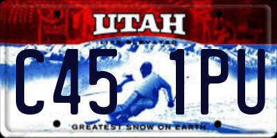 UT license plate C451PU