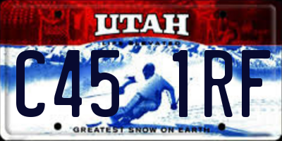 UT license plate C451RF