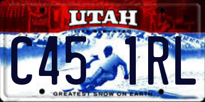 UT license plate C451RL