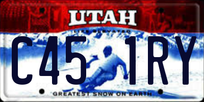 UT license plate C451RY